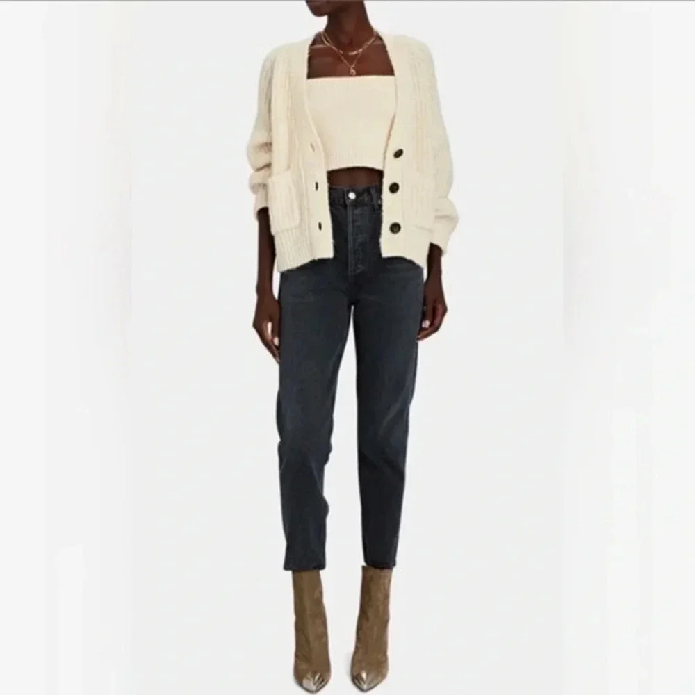 AGOLDE Riley High-Rise Straight Cropped Jeans B947